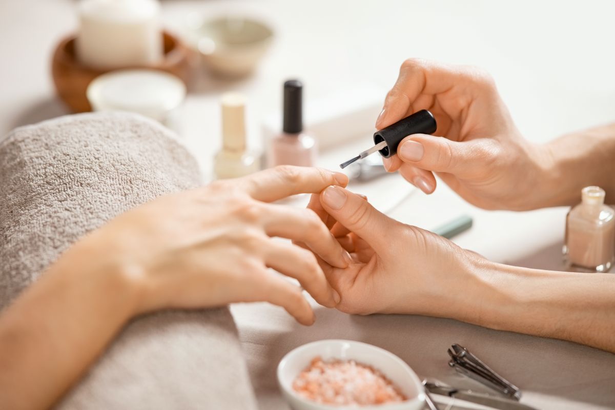 someone getting nails painted
